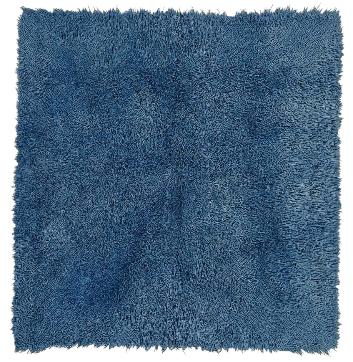 Timvi Düz Yeşil Halı İndigo Mavi Modern Shaggy Dokuma 144x154 cm