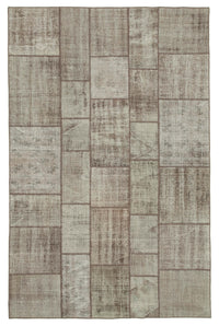 Vantik Brown Rug 6 m² Geometric Pattern Patchwork 200x302 cm