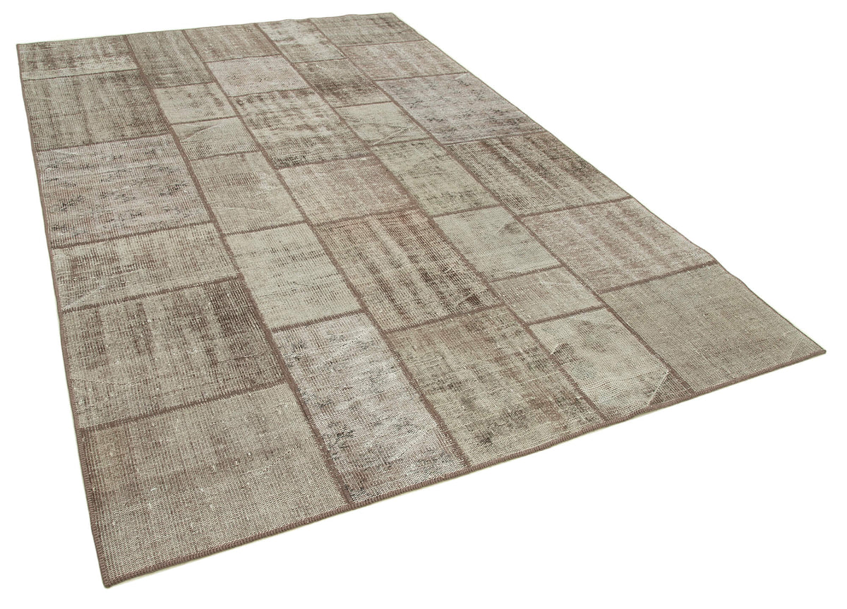 Vantik Kahverengi Halı 6 m² Geometrik Desenli Patchwork 200x302 cm – genel görünüm