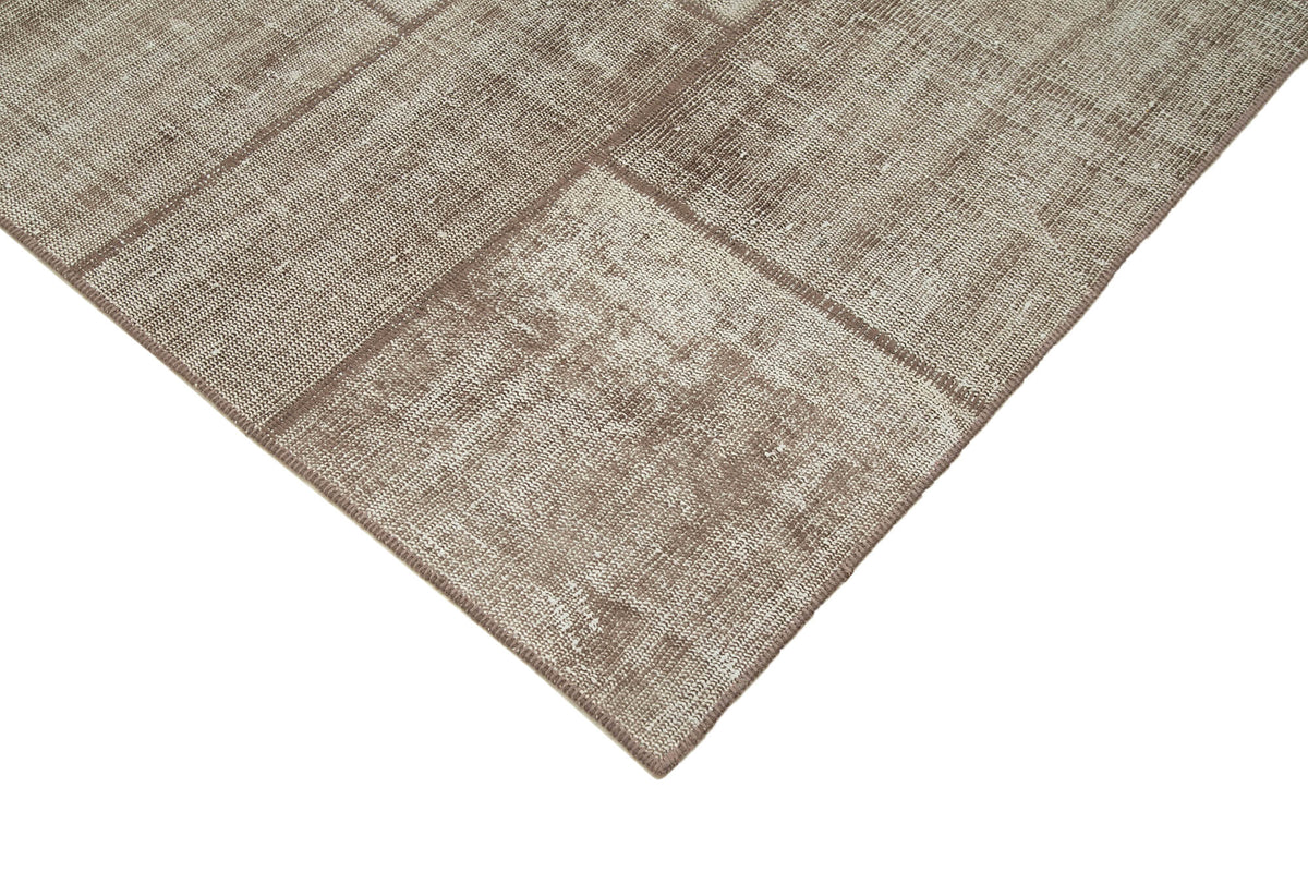 Vantik Kahverengi Halı 6 m² Geometrik Desenli Patchwork 200x302 cm – detay görünümü