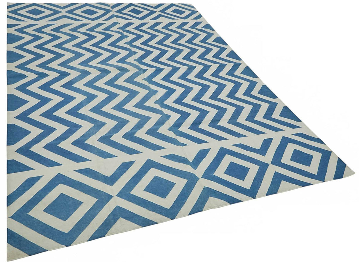 Navamo Kırmızı Dokuma Geometrik Desenli Kilim 188x270 cm – genel görünüm