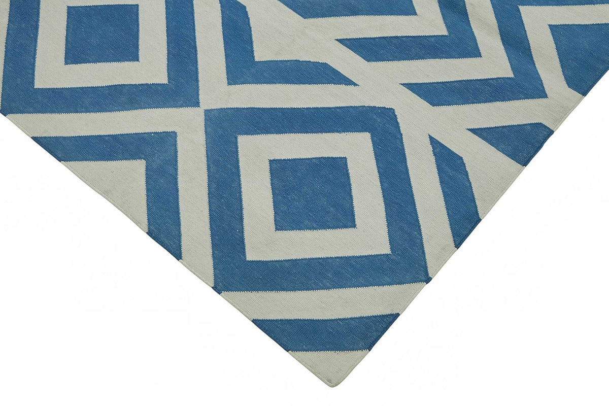 Navamo Kırmızı Dokuma Geometrik Desenli Kilim 188x270 cm – detay görünümü