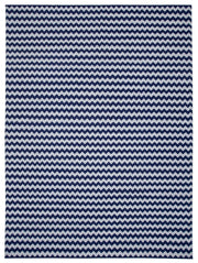 Navamo Lacivert Beyaz Geometrik Desenli Duri El Dokuma Kilim 305x415 cm