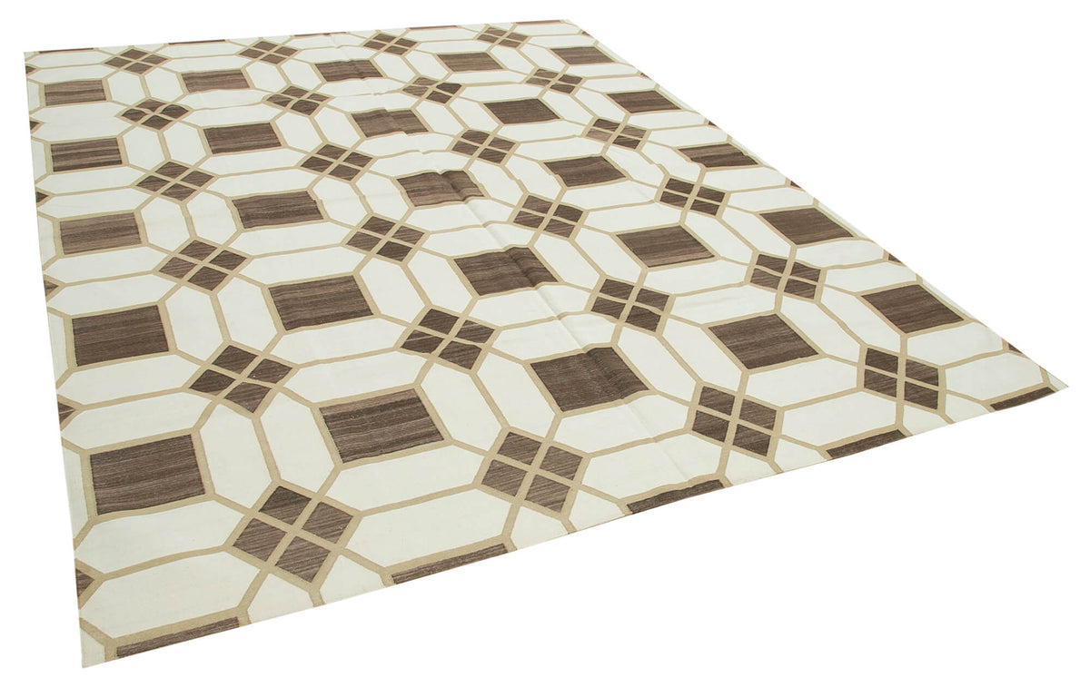 Navamo Duri Kilim Krem Geometrik Desenli Modern Kilim 240x307 cm – genel görünüm