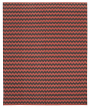 Navamo Kırmızı Geometrik Desenli Pamuk Duri Kilim 245x298 cm