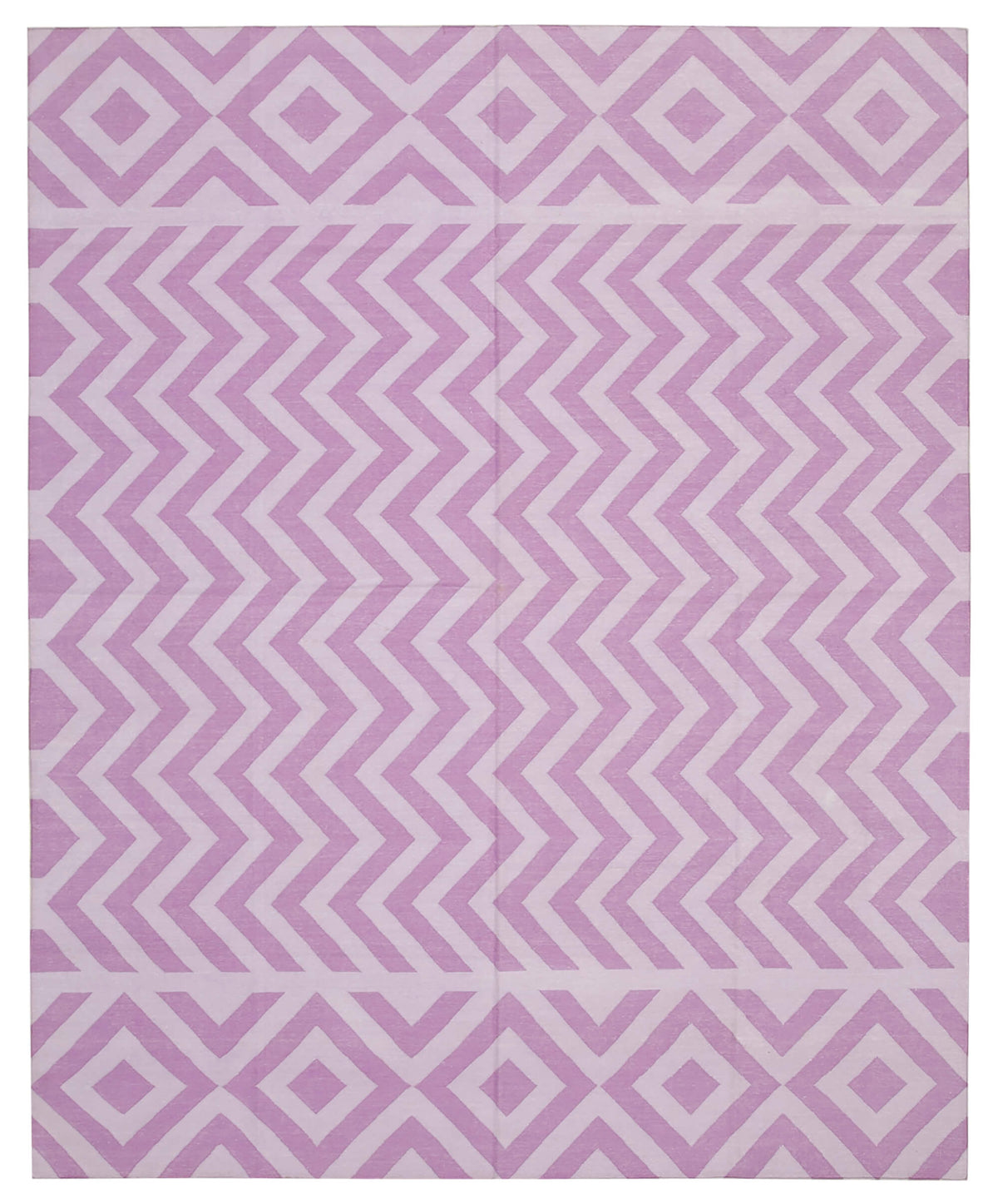 Navamo Beyaz Modern Halı Duri Kilim Geometrik Desenli 242x297 cm