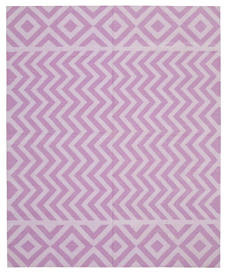 Navamo Beyaz Modern Halı Duri Kilim Geometrik Desenli 242x297 cm