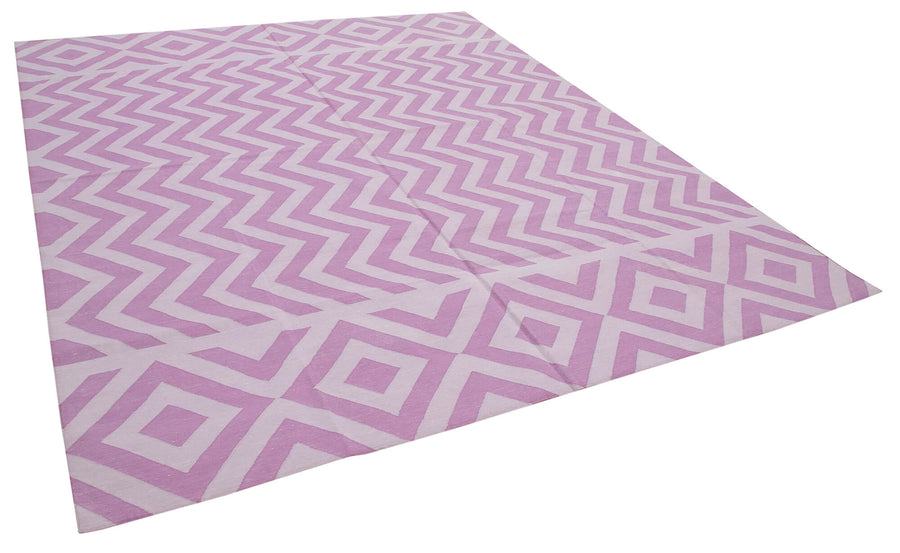 Navamo Beyaz Modern Halı Duri Kilim Geometrik Desenli 242x297 cm – genel görünüm