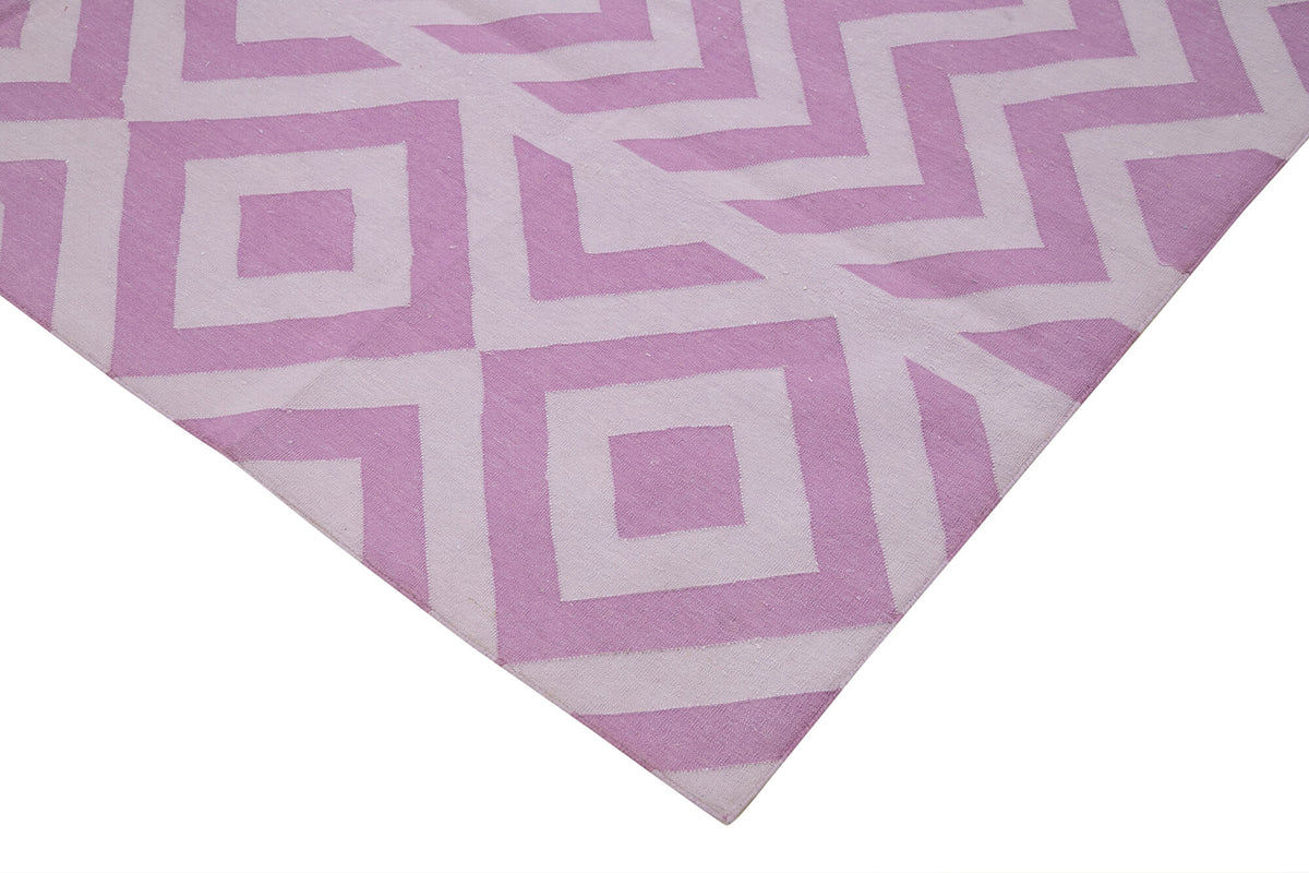 Navamo Beyaz Modern Halı Duri Kilim Geometrik Desenli 242x297 cm – detay görünümü