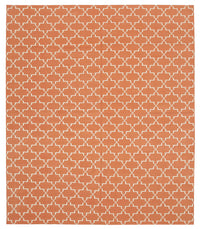 Navamo Geometrik Desenli Terrakotta Dokuma Modern Kilim 253x300 cm