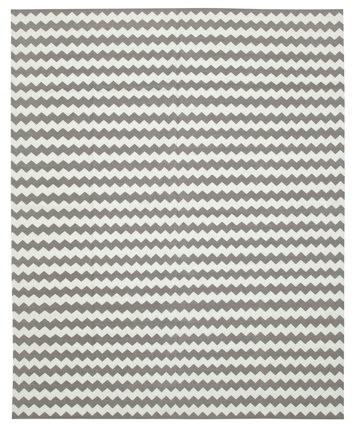 Navamo Dokuma Modern Gri Beyaz Geometrik Desenli Kilim 242x300 cm