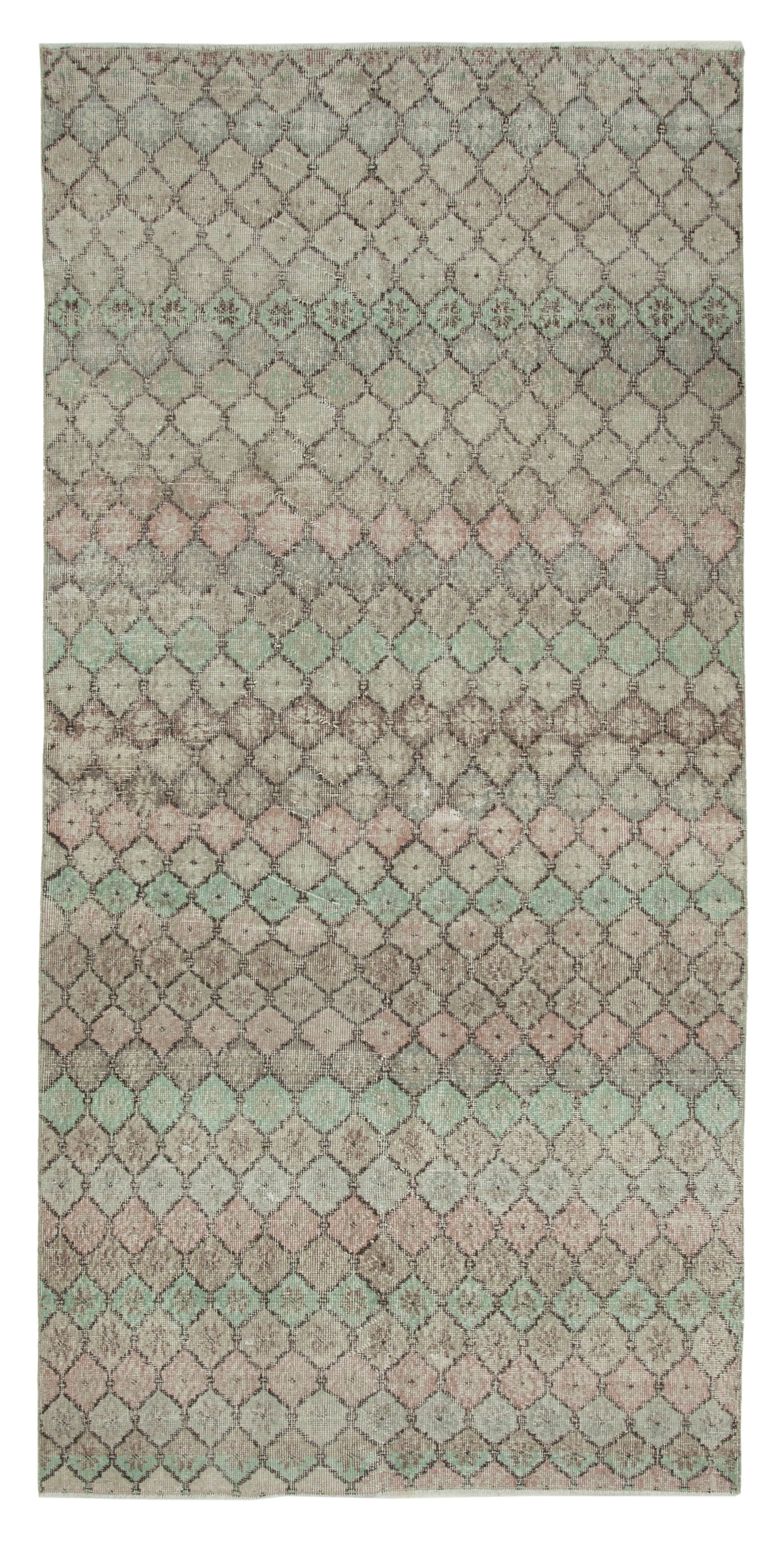 Bevra Gri Halı Damalı Geometrik Desenli 142x287 cm 33155