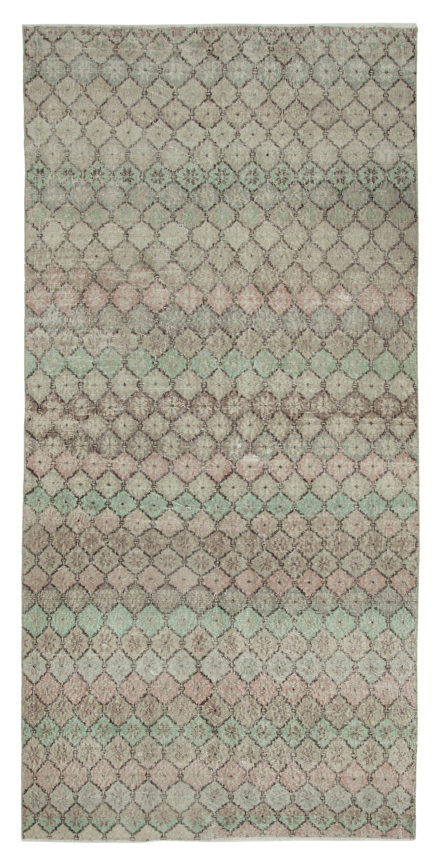 Bevra Gri Halı Damalı Geometrik Desenli 142x287 cm 33155