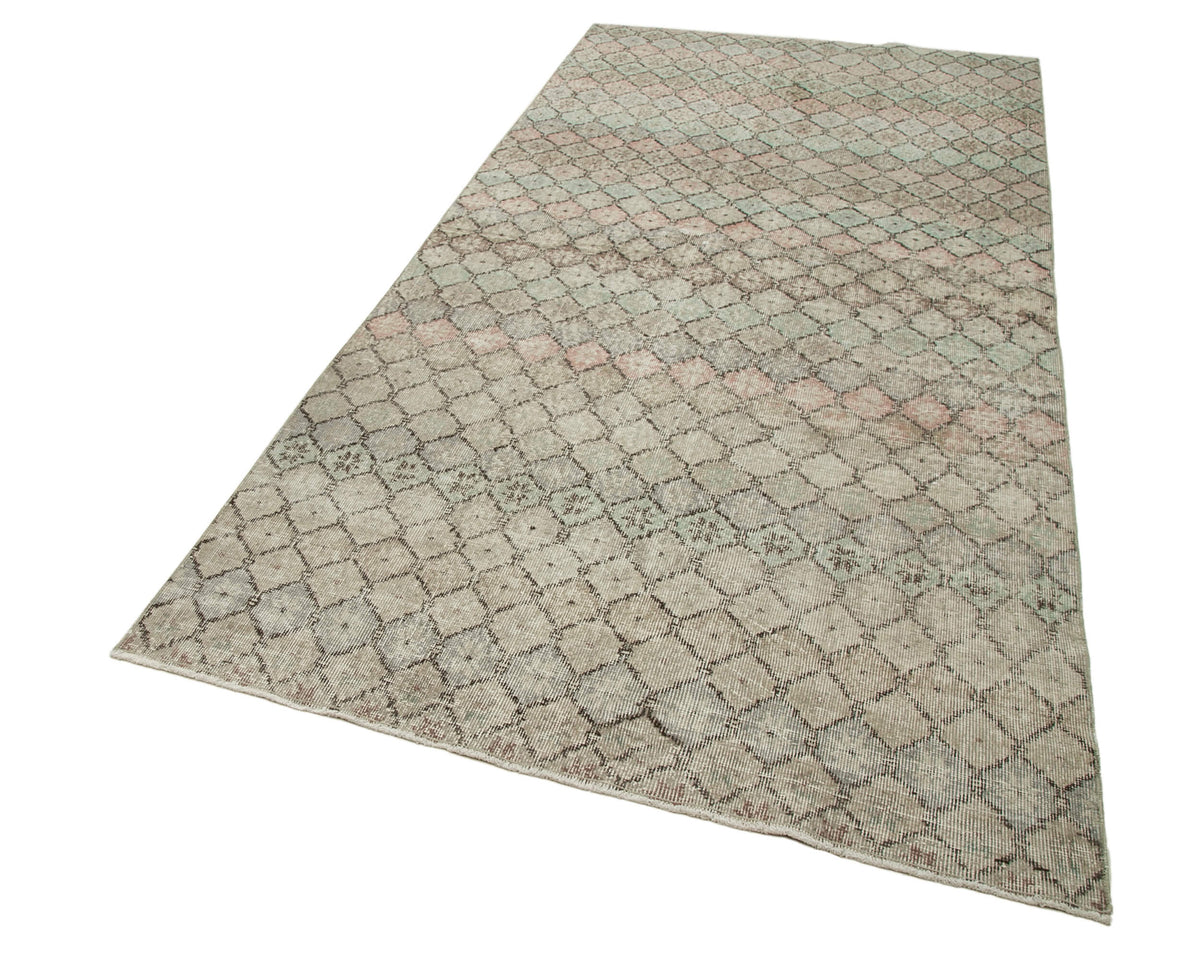 Bevra Gri Halı Damalı Geometrik Desenli 142x287 cm 33155 – doku yakın çekim