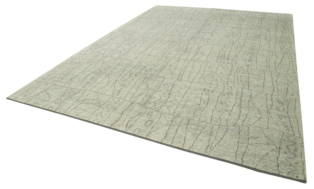 Veylo Bej Rengi Halı: Fas Stili Soyut Desenli 290x404 cm – doku yakın çekim
