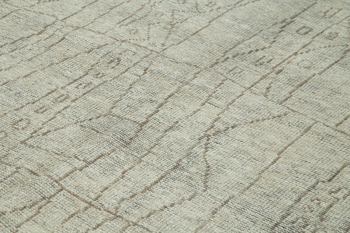 Veylo Bej Rengi Halı: Fas Stili Soyut Desenli 290x404 cm – mekânda kullanım