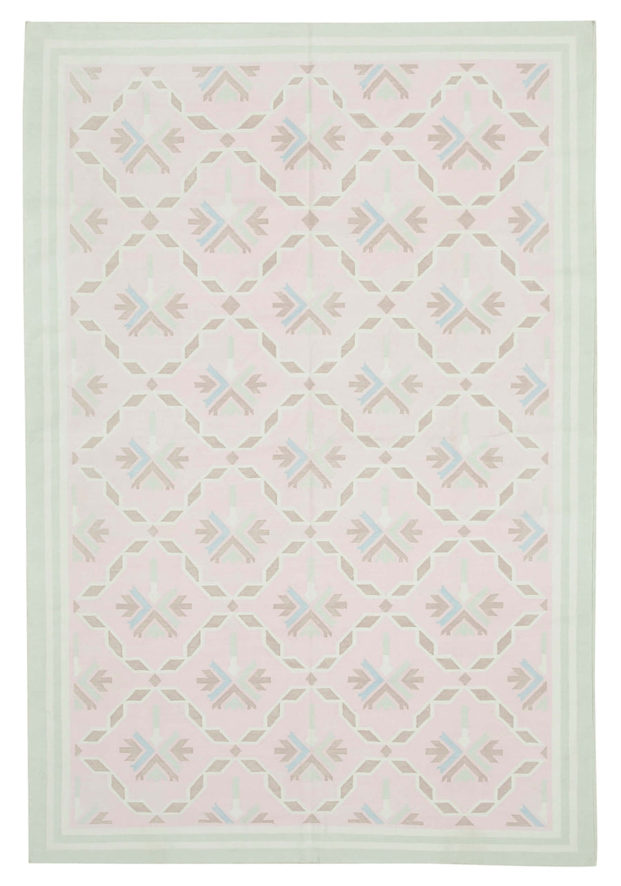 Navamo Dokuma Modern Duri Kilim Pastel Renkli Geometrik 187x281 cm