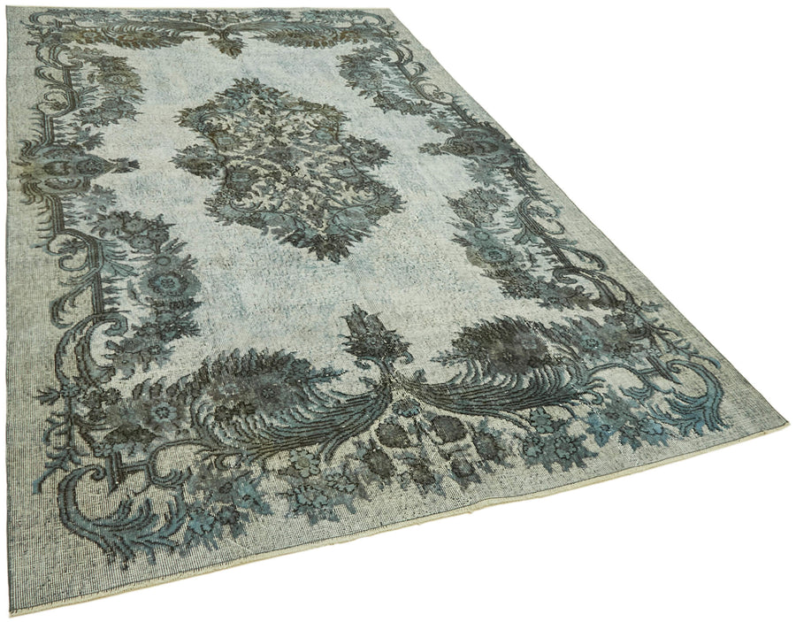 Besko Madalyon Desenli Kırmızı Gri Vintage Oyma Halı 202x315 cm – genel görünüm