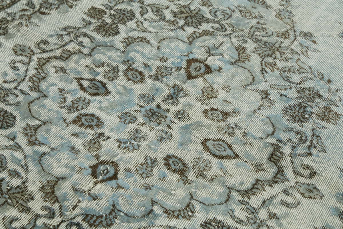 Besko Gri Beyaz Halı El Dokuma Oyma Desenli Vintage 160x265 cm – mekânda kullanım
