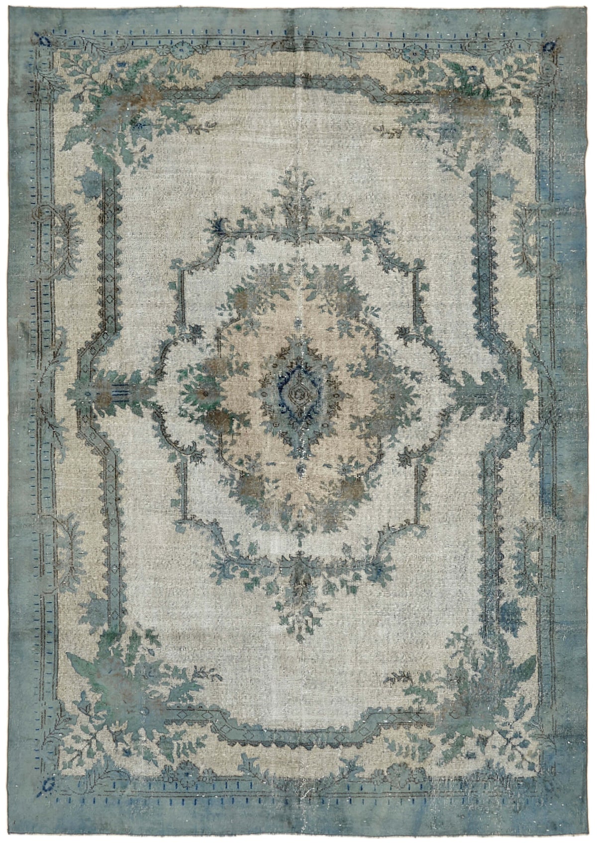 Besko Kırmızı Mavi Madalyon Oyma El Dokuma Halı 220x310 cm