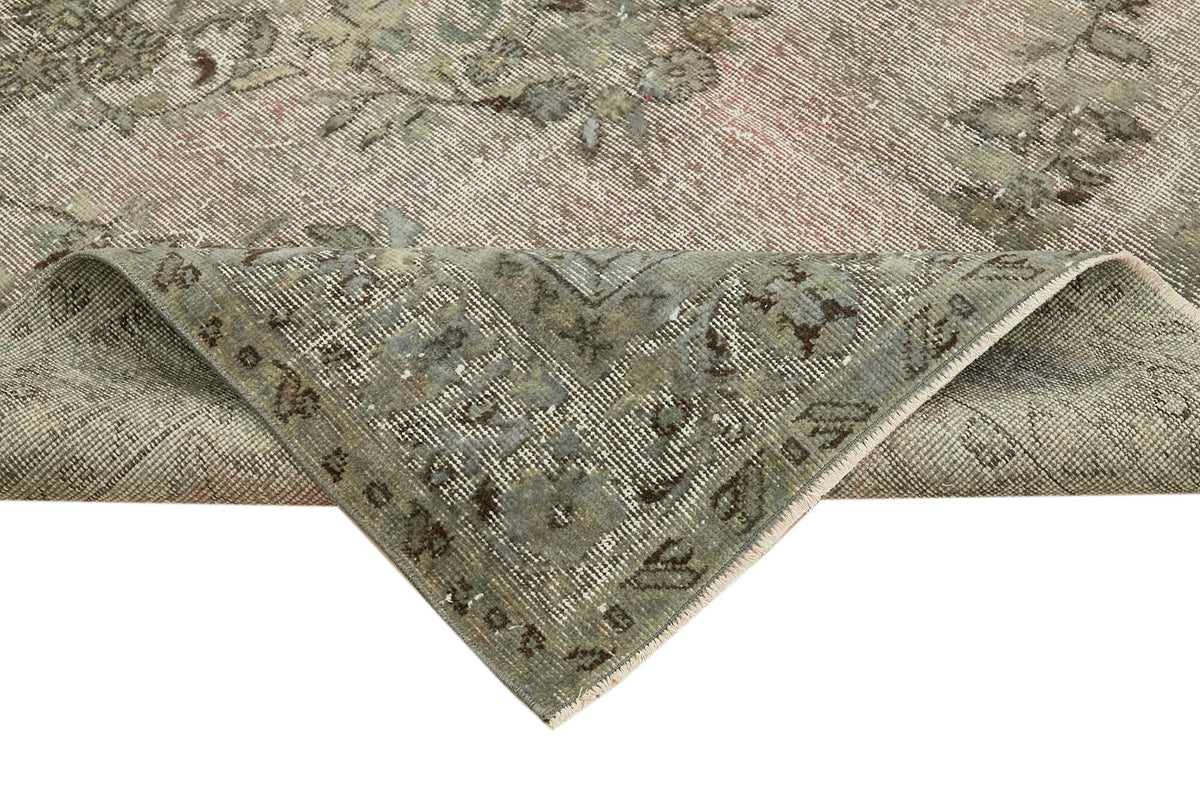 Besko Madalyon Desenli Gri Bej Halı Oyma Dokuma 173x291 cm – kenar detayı