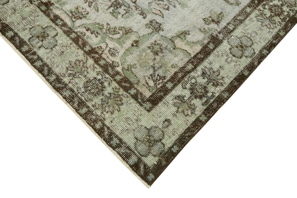 Besko Oyma Desenli Vintage Bej Kahverengi El Dokuma Halı 182x309 cm – detay görünümü