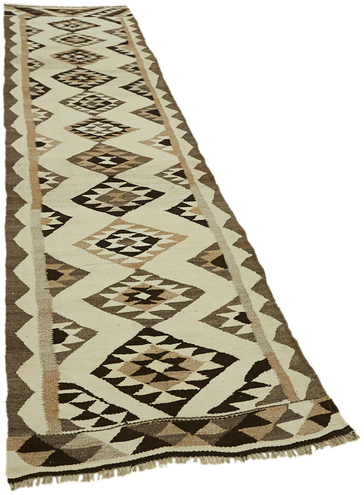 Razka Geometrik Desenli Vintage Kilim Yolluk 87x334 cm 43025 – genel görünüm