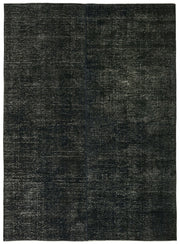 Zelko Overdyed Siyah Gri Desensiz Vintage El Dokuma Halı 276x369 cm 43127