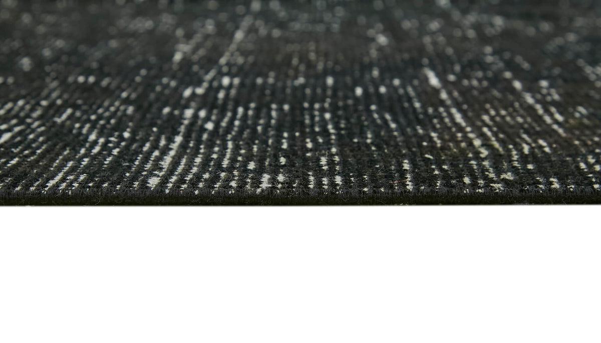 Zelko Overdyed Siyah Gri Desensiz Vintage El Dokuma Halı 276x369 cm 43127 – farklı açı