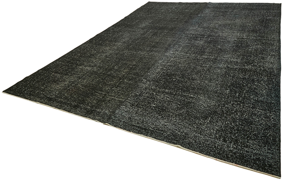 Zelko Antrasit Gri Modern Soyut Desenli El Dokuma Halı 285x380 cm – doku yakın çekim