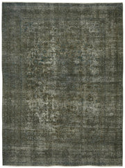 Zelko Antrasit Gri Soyut Desenli Yün El Dokuma Halı 292x385 cm