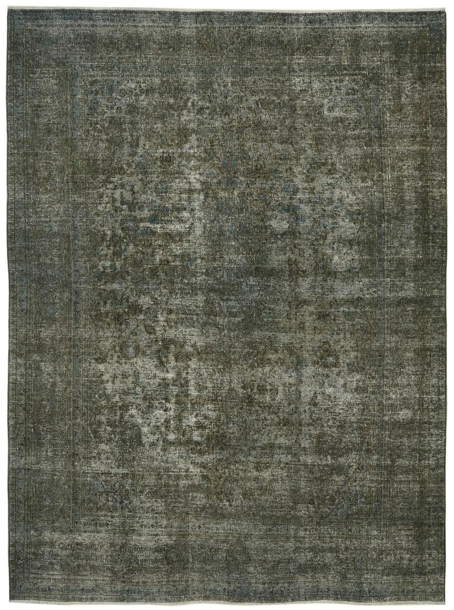 Zelko Anthracite Grey Abstract Patterned Wool Hand-Woven Rug 292x385 cm