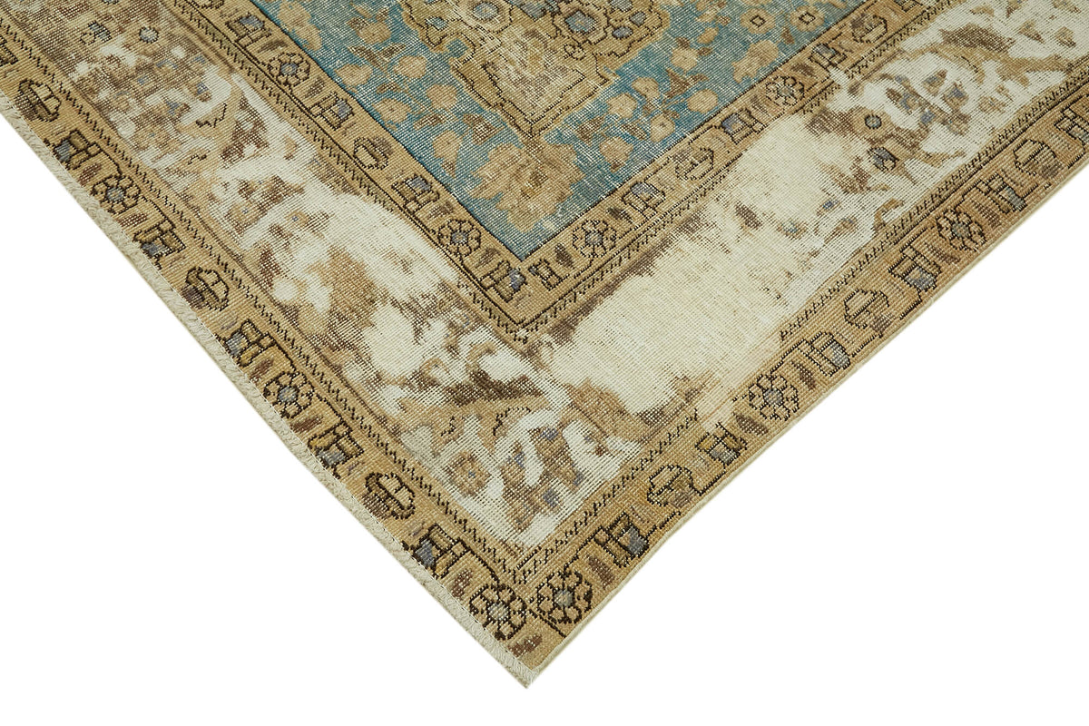 Rusvo Kahverengi Halı 6 m2 Vintage Madalyon Desenli 304x377 cm – detay görünümü