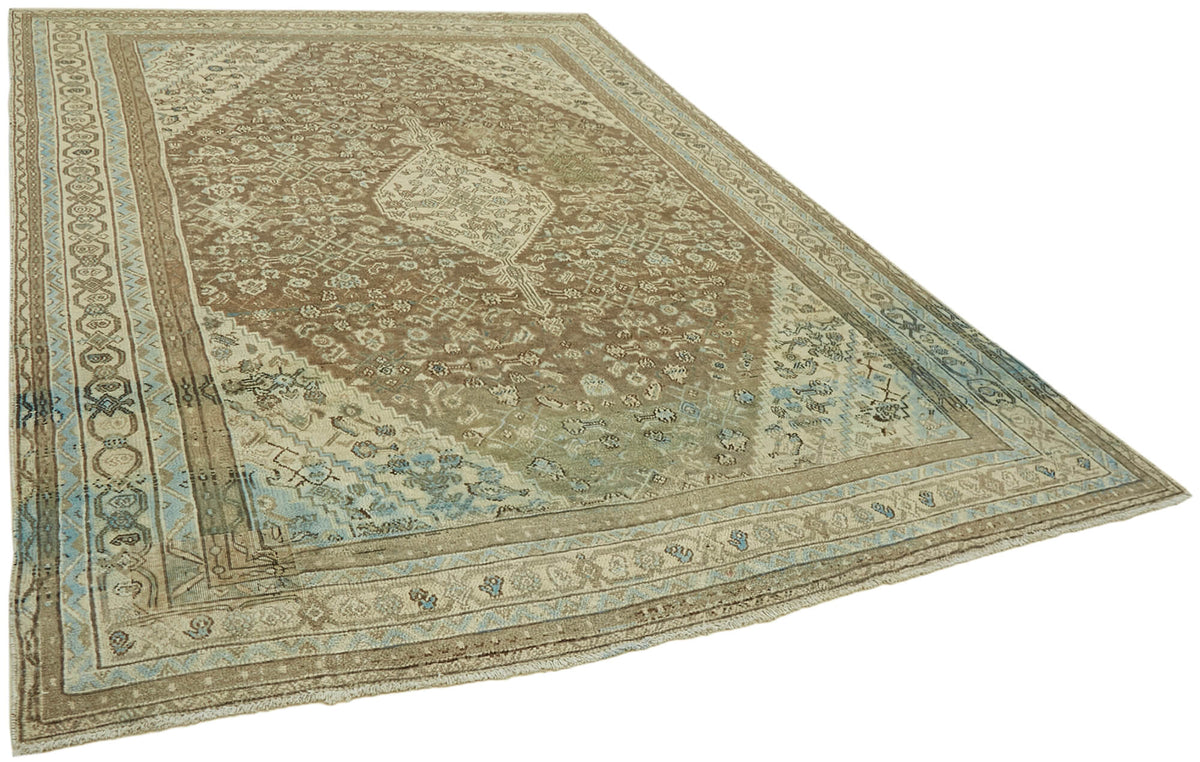 Rusvo Kahverengi Halı 6 m2 Vintage Madalyon Desenli 255x352 cm – genel görünüm