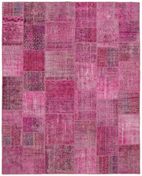 سجادة رازيك وردية عصرية بنقوش مرقعة ومنسوجة يدويًا 250x300 cm