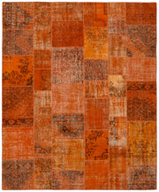 Razik Kahverengi Patchwork Halı Eskitme Yüzeyli 250x300 cm 43177