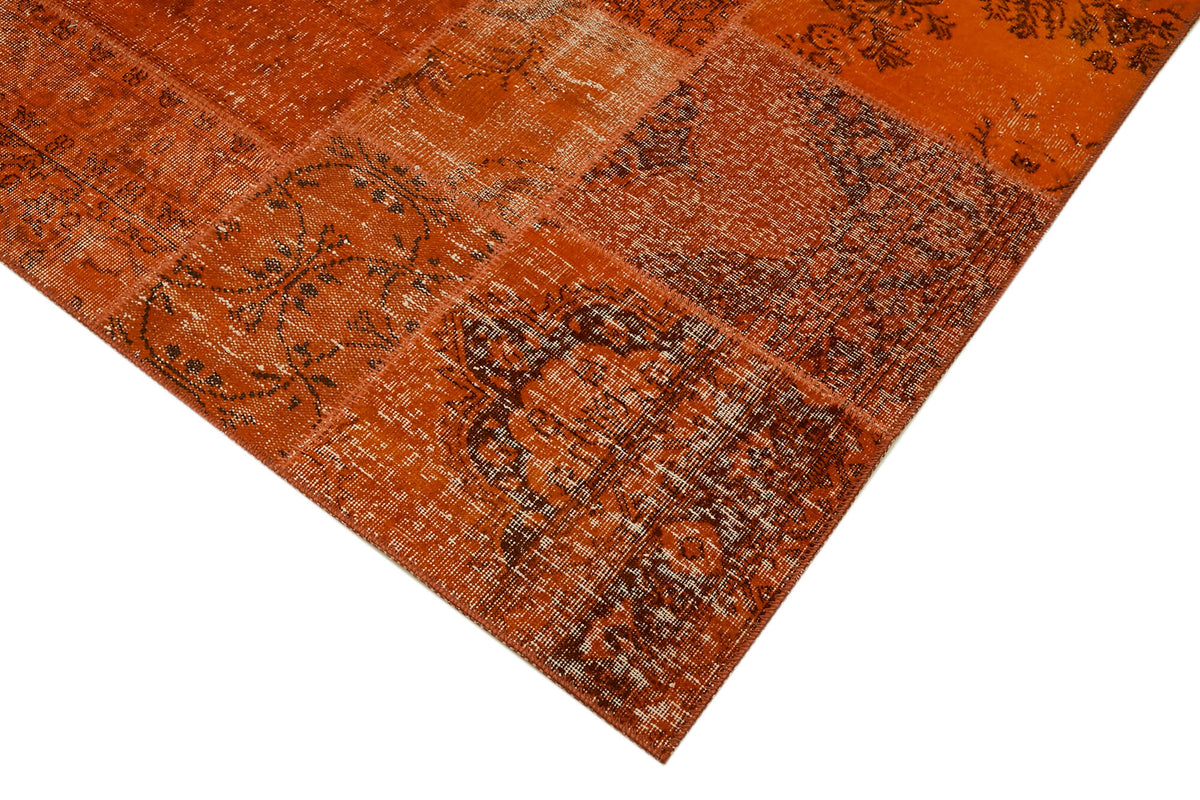 Razik Kahverengi Patchwork Halı Eskitme Yüzeyli 250x300 cm 43177 – detay görünümü