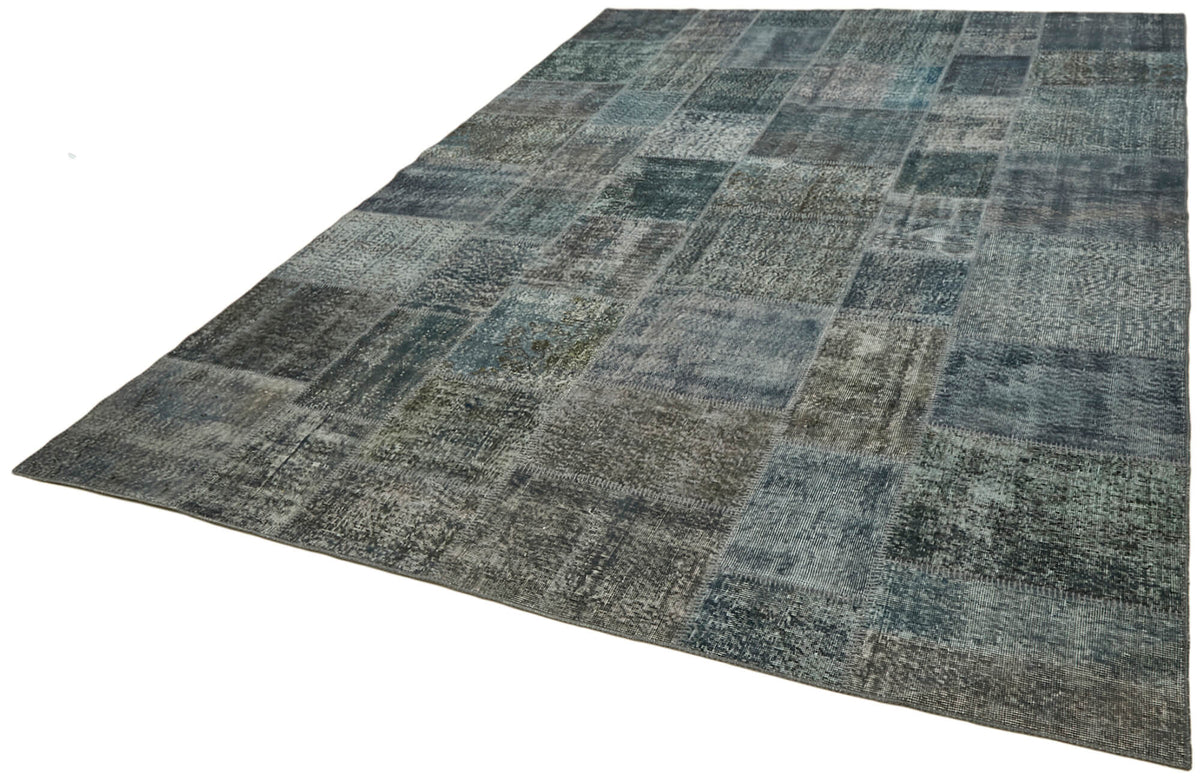 Ruzim Antrasit Gri Modern Geometrik Pamuk Yün El Dokuma Halı 250x350 cm – doku yakın çekim