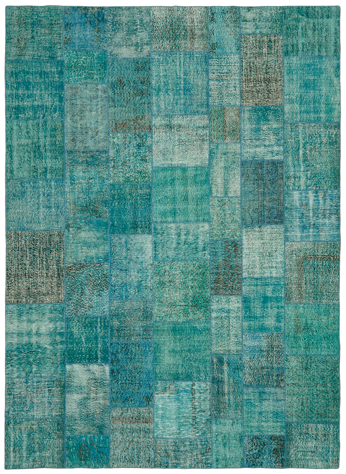 Kivra Turkuaz Geometrik Modern El Dokuma Halı 300x401 cm