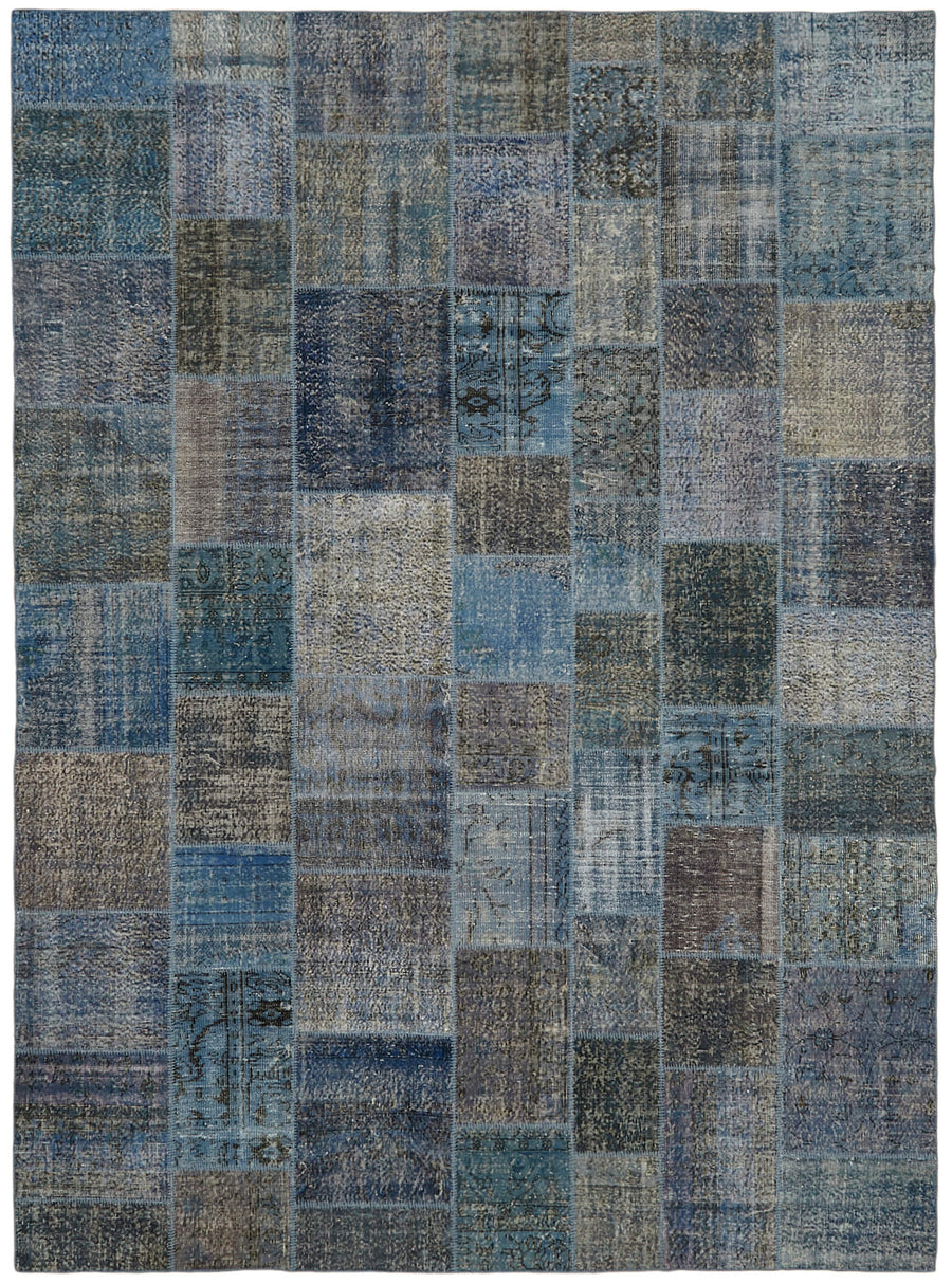 Kivra Mavi Halı Geometrik Desenli Patchwork 300x400 cm 43322