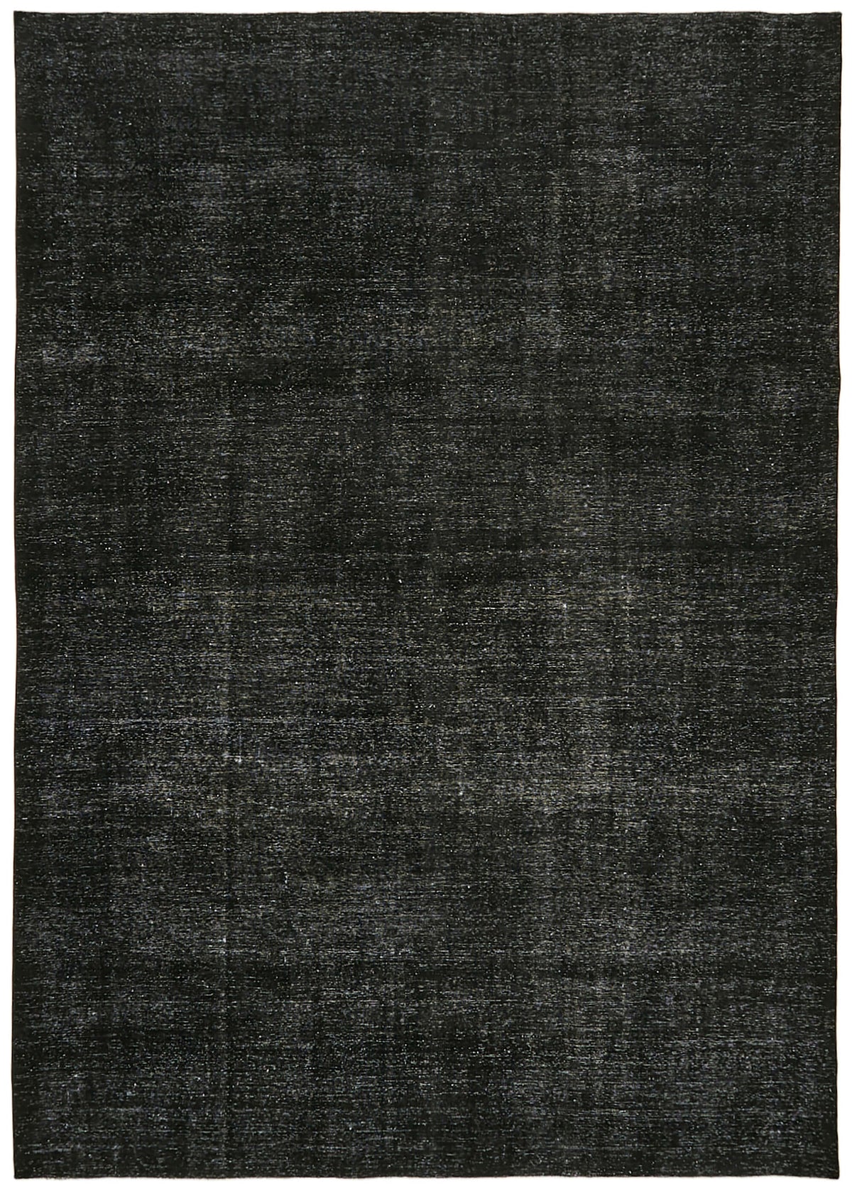 Zelko Overdyed Düz Siyah Gri Vintage El Dokuma Halı 291x400 cm 43350