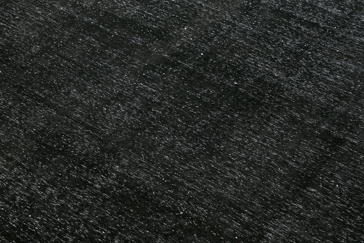 Zelko Overdyed Düz Siyah Gri Vintage El Dokuma Halı 291x400 cm 43350 – mekânda kullanım
