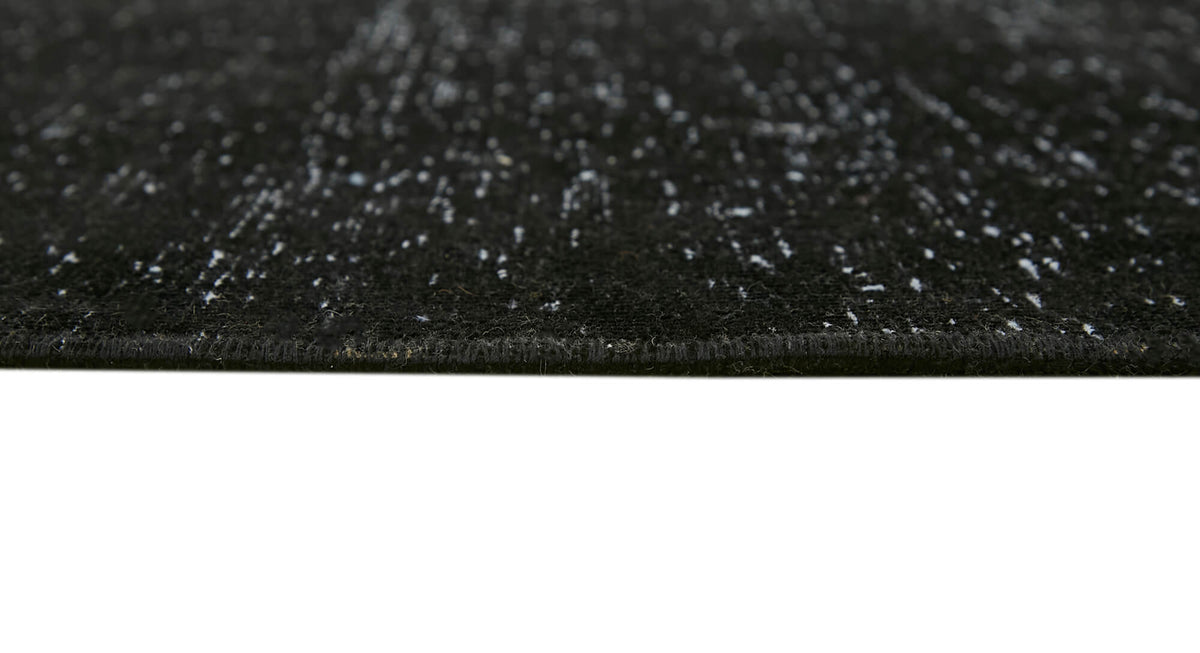 Zelko Overdyed Düz Siyah Gri Vintage El Dokuma Halı 291x400 cm 43350 – farklı açı
