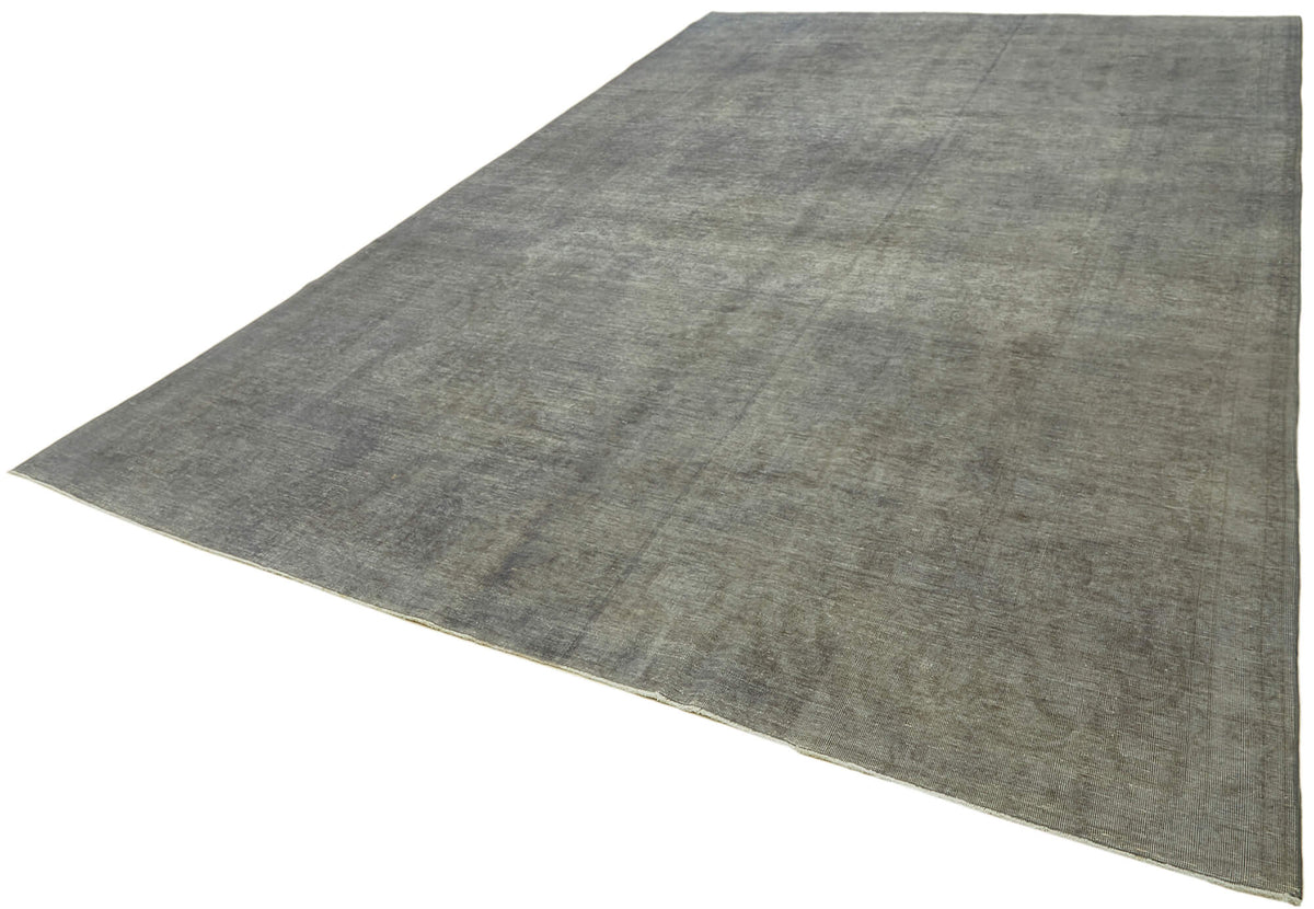 Kavro Gri Soyut Desenli Modern El Dokuma Kilim 284x418 cm – doku yakın çekim