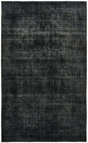 Zelko Soyut Desenli Antrasit Gri Yün Pamuk El Dokuma Halı 292x466 cm
