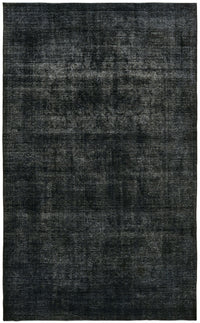 Zelko Soyut Desenli Antrasit Gri Yün Pamuk El Dokuma Halı 292x466 cm