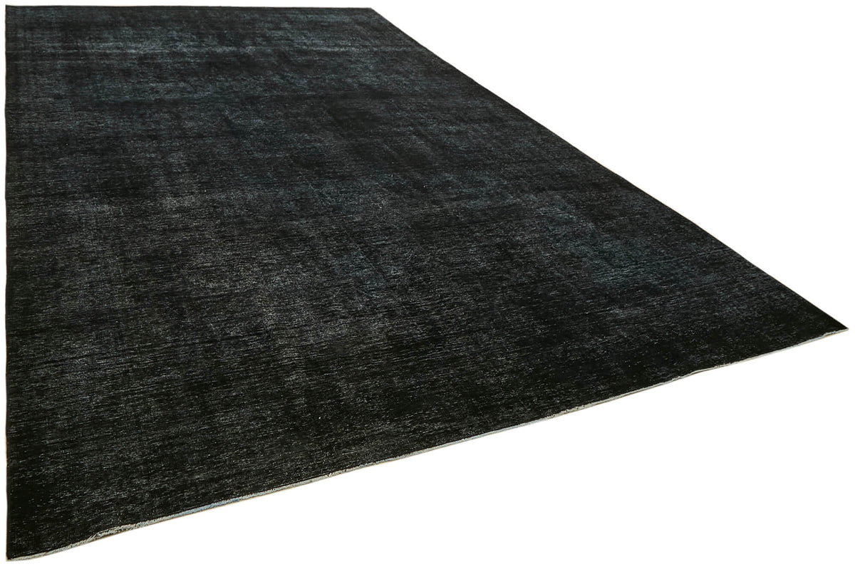 Zelko Soyut Desenli Antrasit Gri Yün Pamuk El Dokuma Halı 292x466 cm – genel görünüm