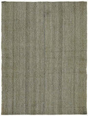 Kadex Gri Bej Düz Modern Yün Pamuk El Dokuma Kilim 194x255 cm