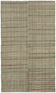 Kadex Çizgili Dokuma Modern Chaput Kilim Bej ve Pembe 180x295 cm