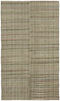 Kadex Çizgili Dokuma Modern Chaput Kilim Bej ve Pembe 180x295 cm